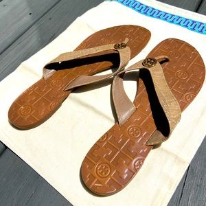 Tory Burch Sandals size 11 tan snakeskin